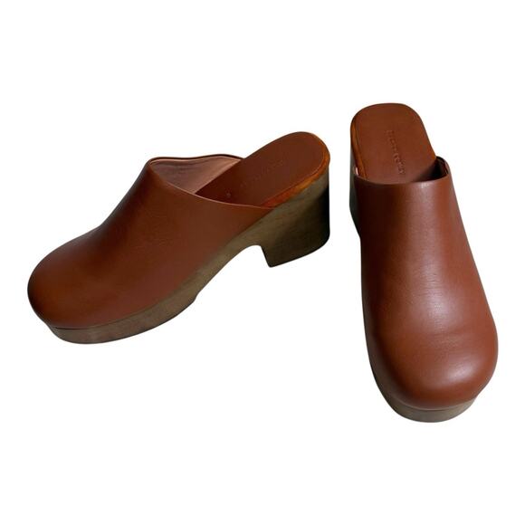 Rachel Comey Blaring Clog Size 8 (fits 7.5) Brown Nappa Leather Wood Mule - Picture 8 of 16